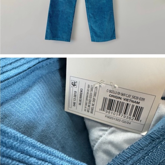 New Kids Cat & Jack Blue Corduroy Kids Boy Pants Sz 10 - Picture 11 of 11